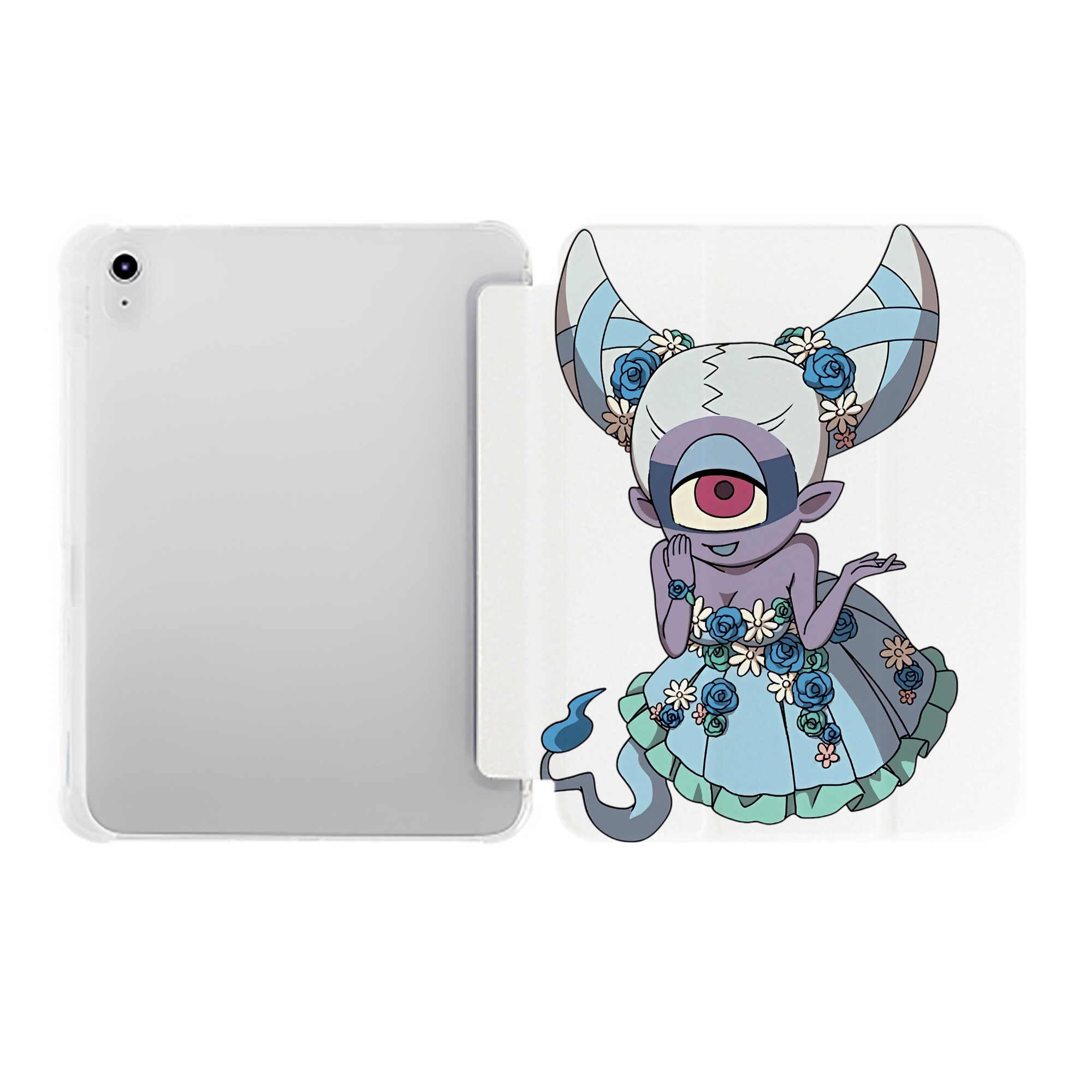 （画像用） 妖怪ウォッチ Yo-kai Watch IPad ケース ペン収納付き 三つ折りスタンド PUレザー×シリコン 対応機種9.5/10.5/10.9インチ